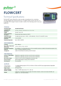 Thumbnail of document Data Sheet - FlowCERT Open Channel Flow Monitoring